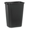 Rubbermaid Commercial 1025 gal Rectangular Trash Can, Black, Open Top, Plastic FG295700BLA